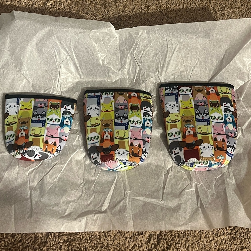 Dog Print beverage sleeves